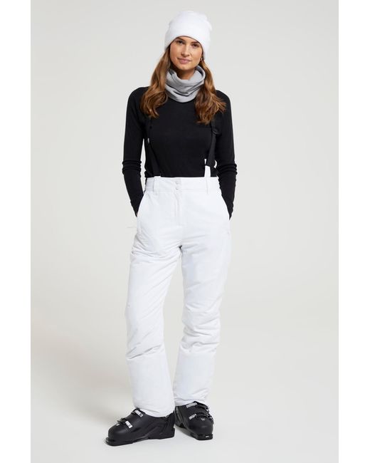 Mountain Warehouse Black 'Moon' Slim Leg Ski Pants Water Resistant Warm Insulated Winter Trousers