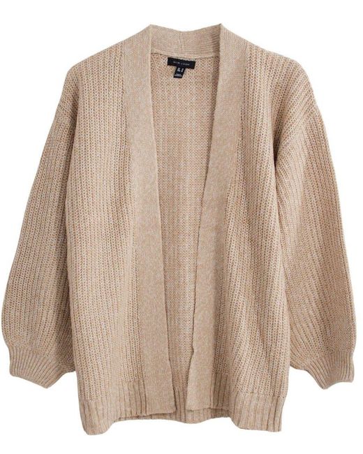New Look Natural Puff Sleeve Chunky Cardigans