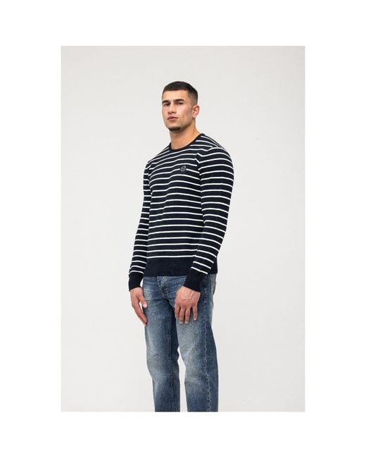 Marshall Artist Blue Stkhlm Crew Neck Long Sleeve Sweater for men