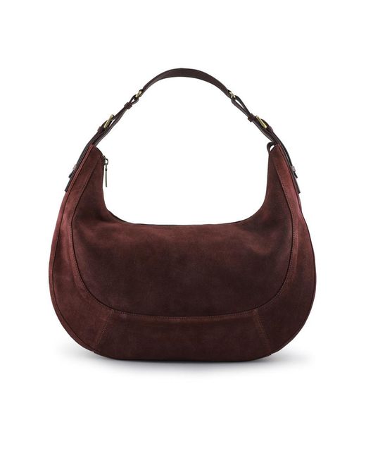 Jones Bootmaker Purple Ysabelle Leather Slouch Bag