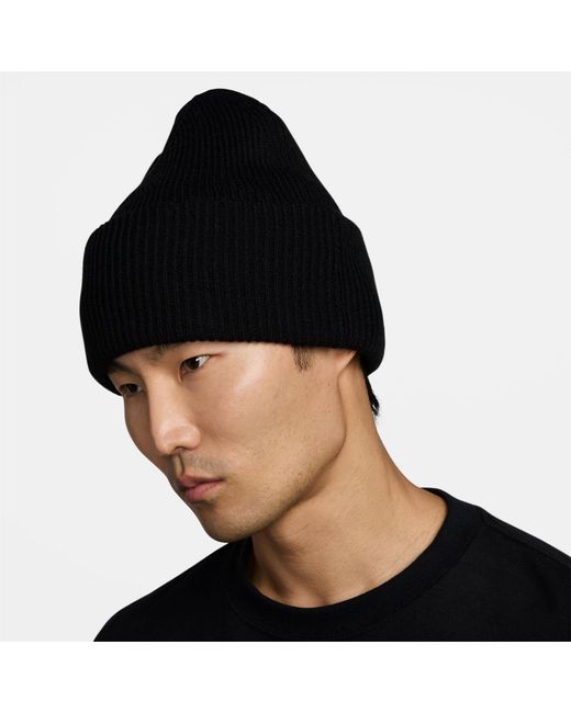 Nike Blue Accessories Peak Logo Embroidered Beanie for men