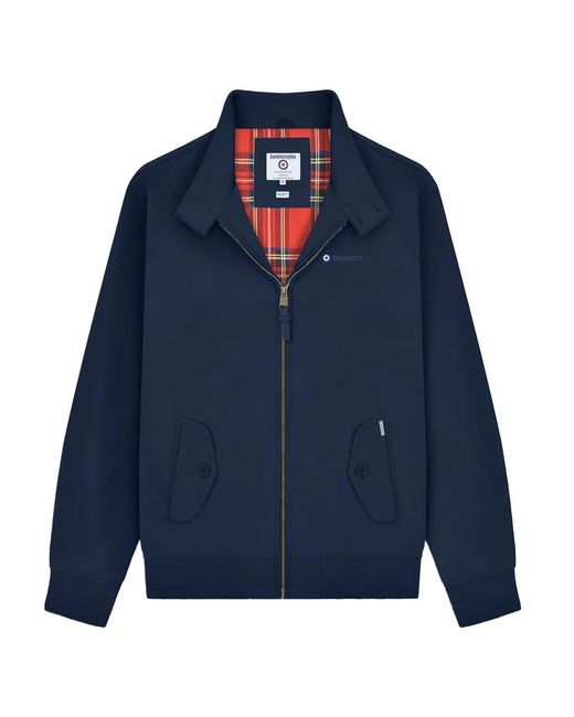 Lambretta Blue Shower Resistant Harrington Jacket for men