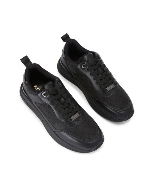 KG by Kurt Geiger Black Jesse Quilted Nylon Sneakers for men