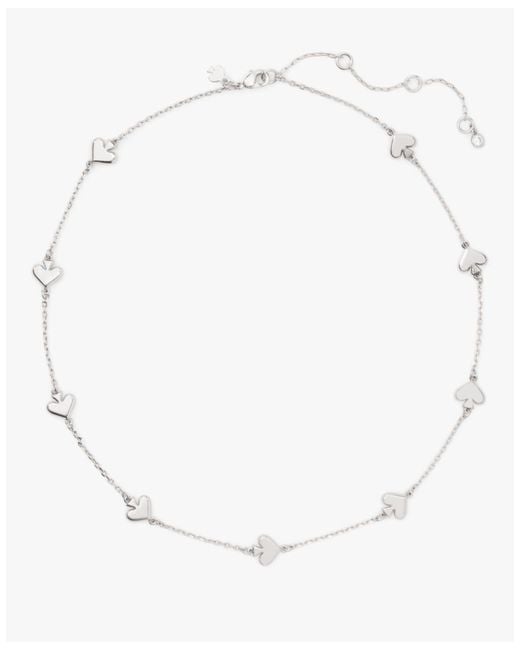 Kate Spade White Metal Scatter Necklace