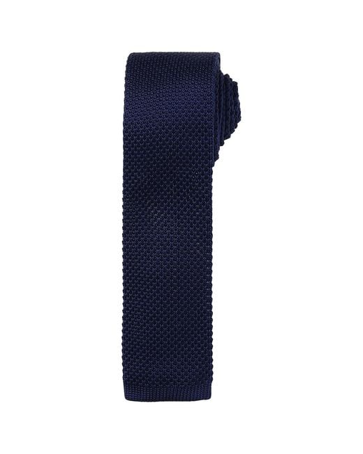 PREMIER Blue Adult Slim Knitted Tie