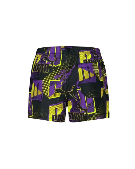 PUMA Green Print Logo Swim Shorts for men