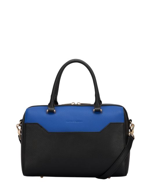 Smith & Canova Blue Two-Tone Leather Zip Top Grab Bag