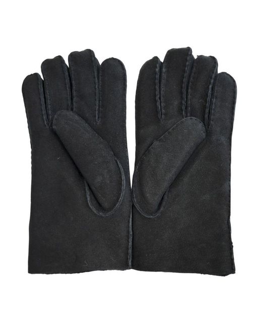 Infinity Leather Black Luxury Sheepskin Suede Gloves for men