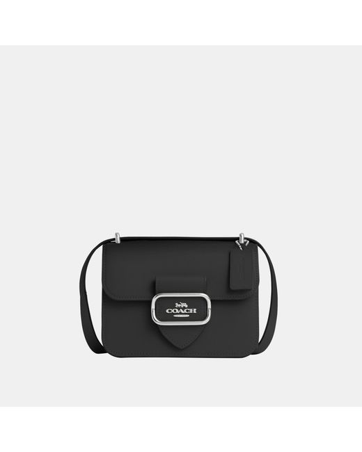 COACH Black Smooth Leather Morgan Square Crossbody