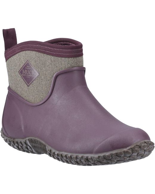 Muck Boot Purple Muckster Ii Ankle Gummistiefel Mit Heringbone-Muster