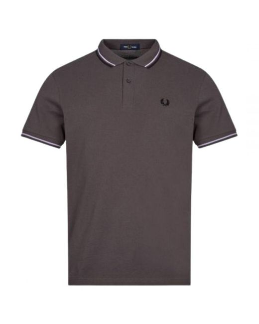 Fred Perry Gray Twin Tipped M3600 Q29 Dark Polo Shirt for men