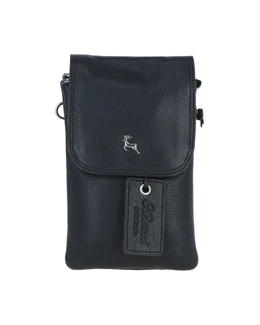 Ashwood Leather Black 'York' Real Smartphone Crossbody Bag