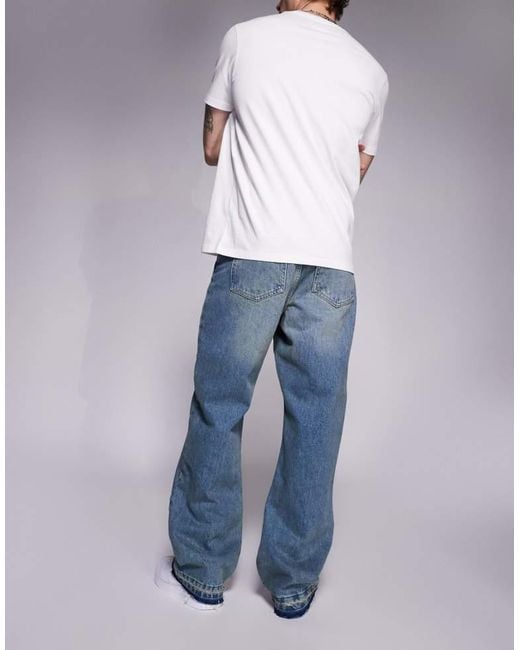Good For Nothing Blue Baggy Jeans for men