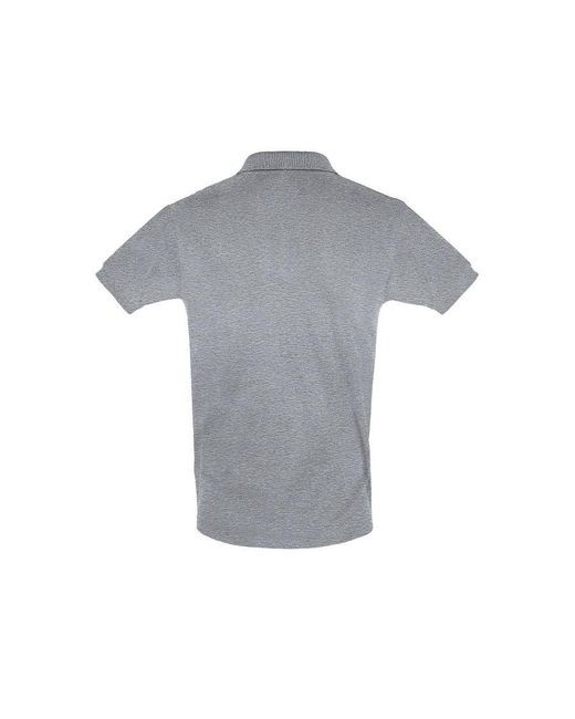Sol's Gray Perfect Pique Short Sleeve Polo Shirt Marl) Cotton for men