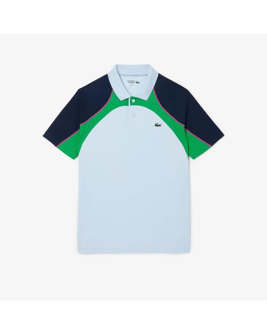 Lacoste Blue Dry Colour Block Tennis Polo Shirt for men