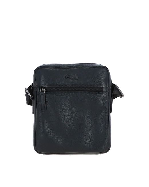 Leather Company Black 'Lisbon' Real Messenger Bag for men