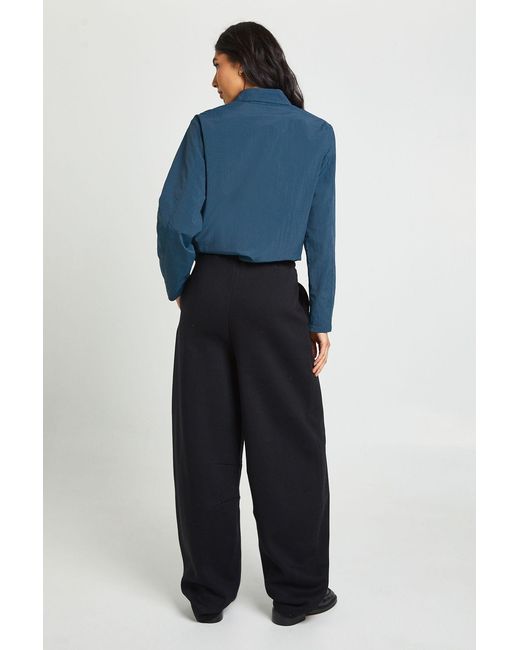 Boohoo Blue Tall Barrel Leg Jogger