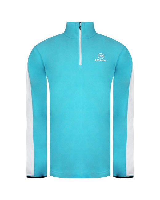 Rossignol Blue Long Sleeve Half Zip Up Micro Fleece Sweaters Rl3Ml12 771 for men