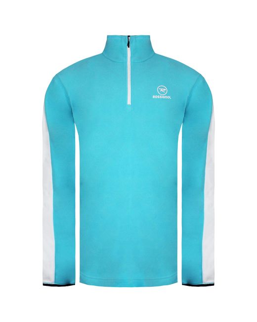 Rossignol Blue Long Sleeve Half Zip Up Micro Fleece Sweaters Rl3Ml12 771 for men