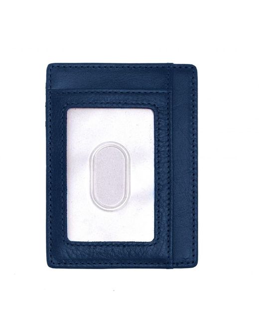 Breed Blue Chase Genuine Leather Front Pocket Wallet for men