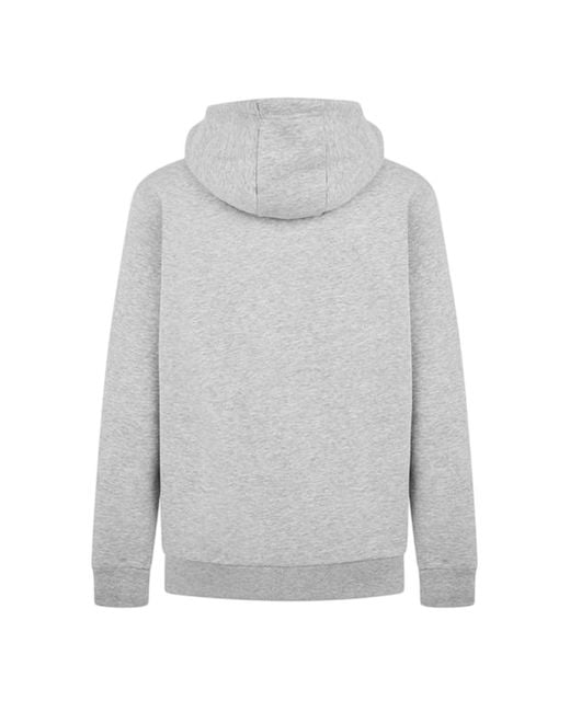 Ellesse Gray Plain Ribbed Regular Hoodie Melange) for men