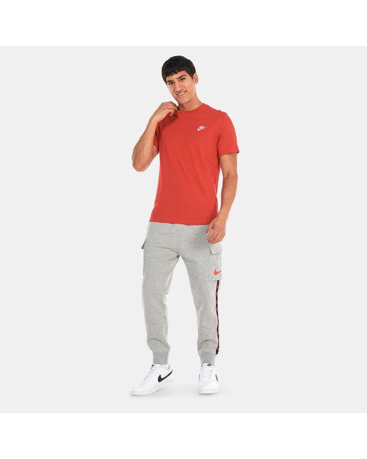 Nike Red Sportswear Club T Shirt for men