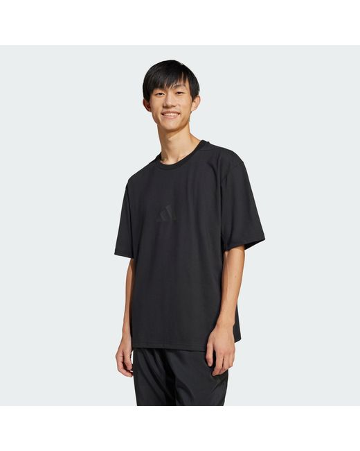 Adidas Black Z.N.E. Loose-Fit Tee for men