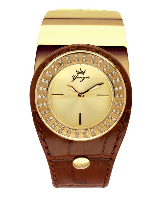 Yonger & Bresson Metallic And Dial Watch Leather