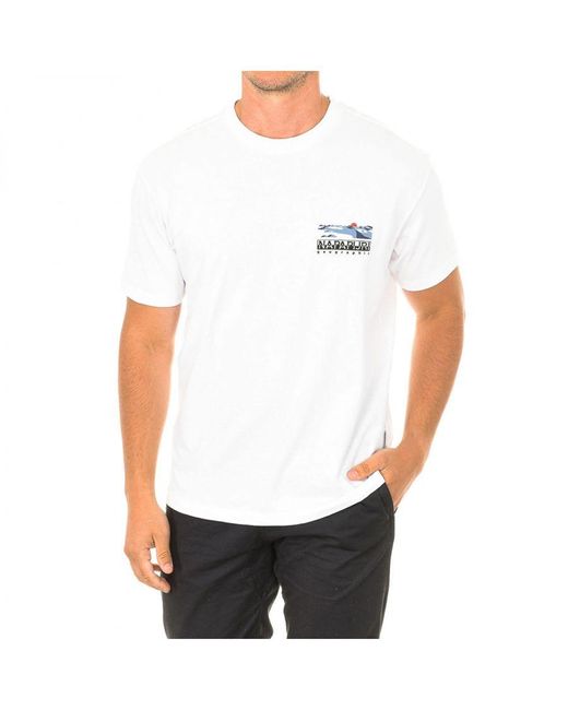 Napapijri T-shirt Met Korte Mouwen in het White voor heren