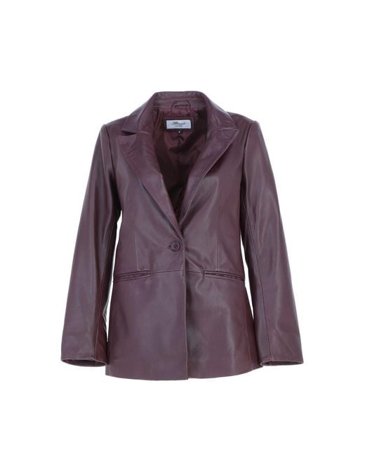 Ashwood Leather Purple 'Lucia' Real Fashion Single Breasted Blazer