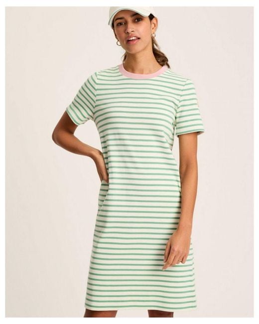 Joules Green Eden Jersey T-Shirt Dress 224211