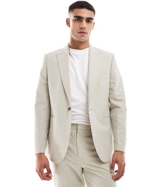 ASOS White Regular Suit Jacket for men