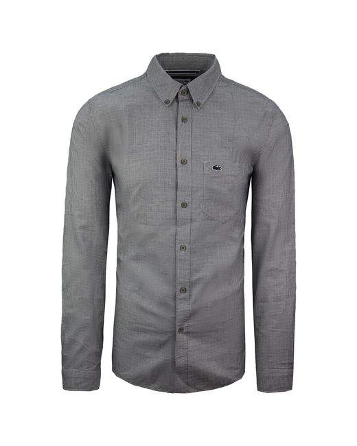 Lacoste Gray Slim Fit Shirt Cotton for men