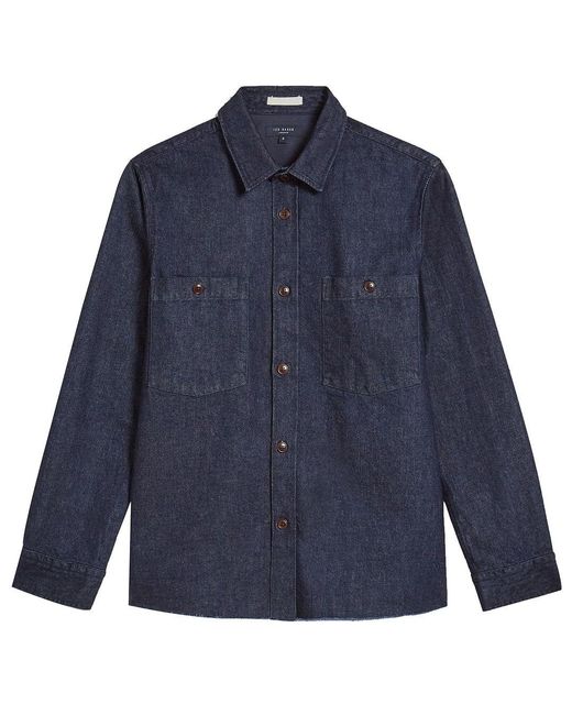 Ted Baker Blue Enfield Denim Shirt for men