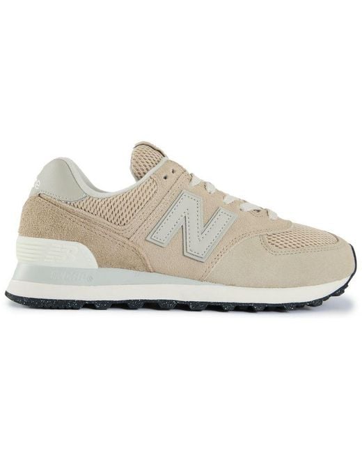 New Balance White 574 Trainers