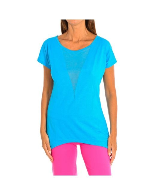 Zumba Blue Sports T-Shirt With Sleeves Z1T00683