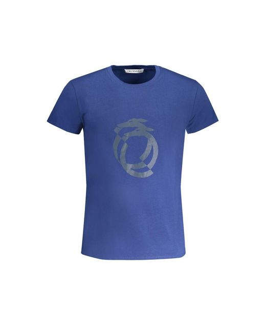Trussardi Blue Cotton T-Shirt for men