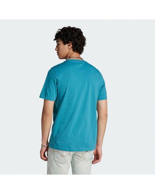 Adidas Originals Blue Adicolor Classics Trefoil Tee for men