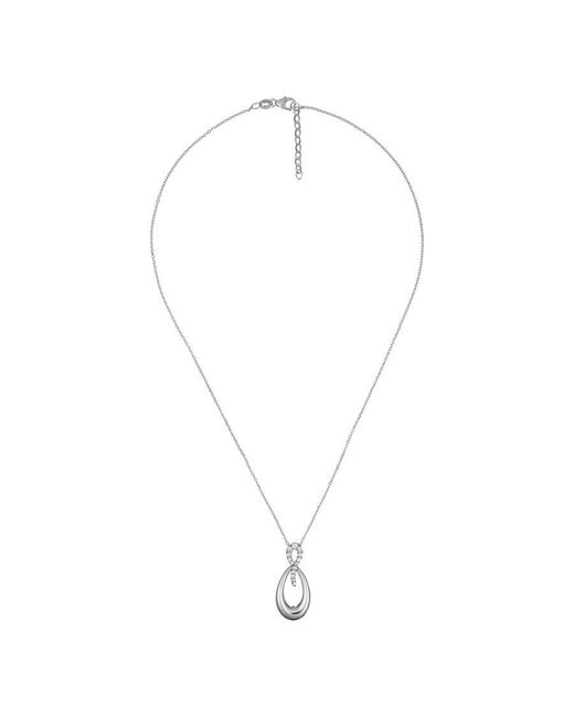 Orphelia Metallic 925 Sterling Chain With Pendant