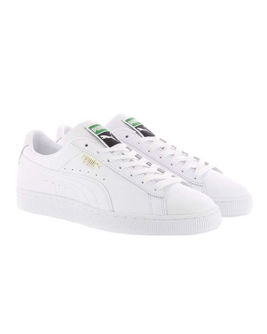 PUMA Heritage Basket Classic Sneakers Voor in het White