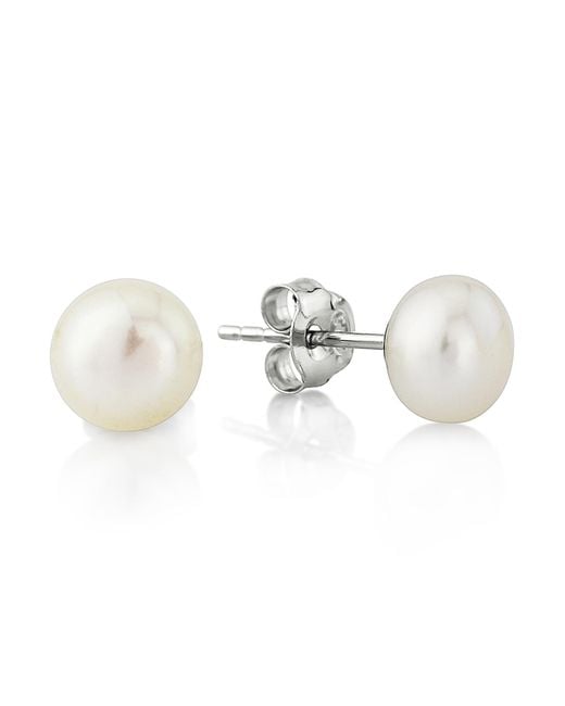 Orphelia White 'Joss' 925 Sterling Stud Earrings