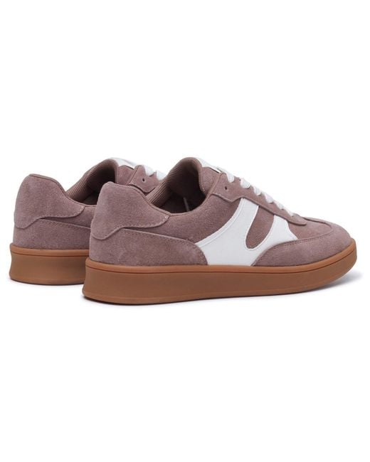 Hush Puppies Purple Maura Suede Stone Trainers