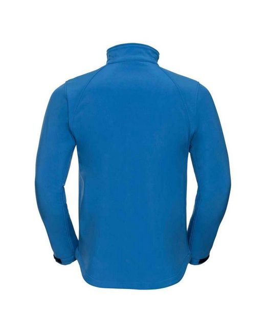 Russell Blue Plain Soft Shell Jacket (Azure) for men