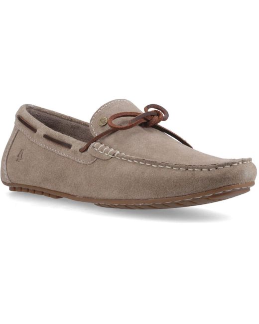 Hush Puppies Brown Reuben Boat Shoe Suede Shoes for men