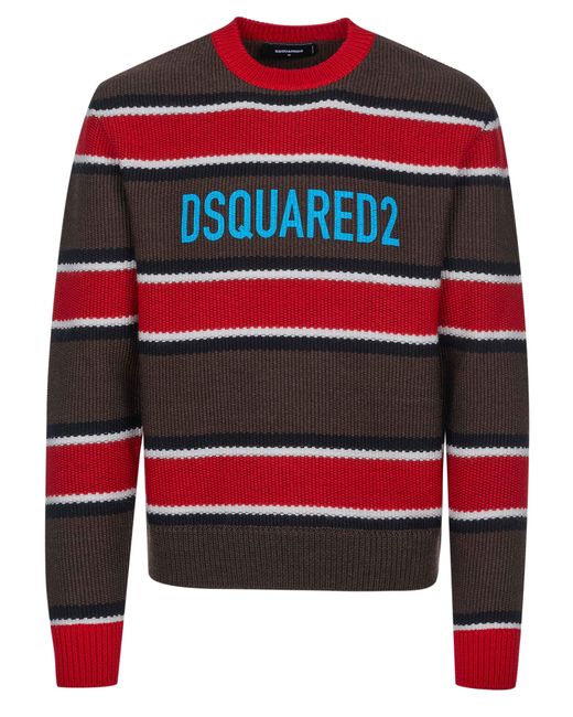 DSquared² Strickpullover Pullover in Red für Herren