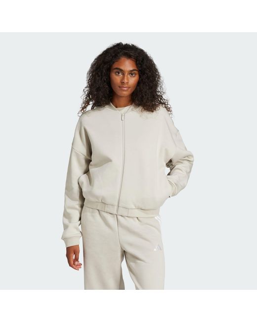 Adidas Natural Essentials Contemporary Logo Bomber Jacket