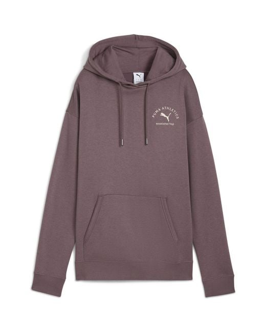 PUMA Purple Class Relaxed Overhead Tech Fleece Hoodie