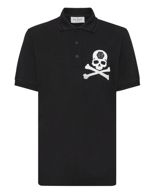 Philipp Plein Poloshirt Skull&bones in het Black voor heren