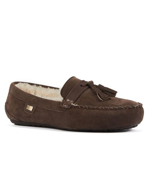 Australia Luxe Brown Hamilton Burnt Moccasins for men