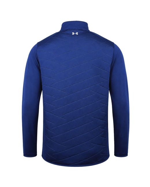 Under Armour Blue Coldgear Reactor Hybrid Golf Top for men